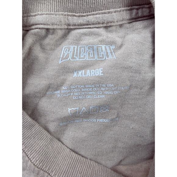 Bleach Saintt Laurent Graphic Tee Sz XXL Tan Streetwear Bootleg Parody USA Shirt - Picture 3 of 8